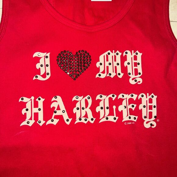 NWOT "I LOVE MY HARLEY" Harley Davidson Muscle Tank Top Sz XL Elizabeth City, NC - Picture 4 of 6